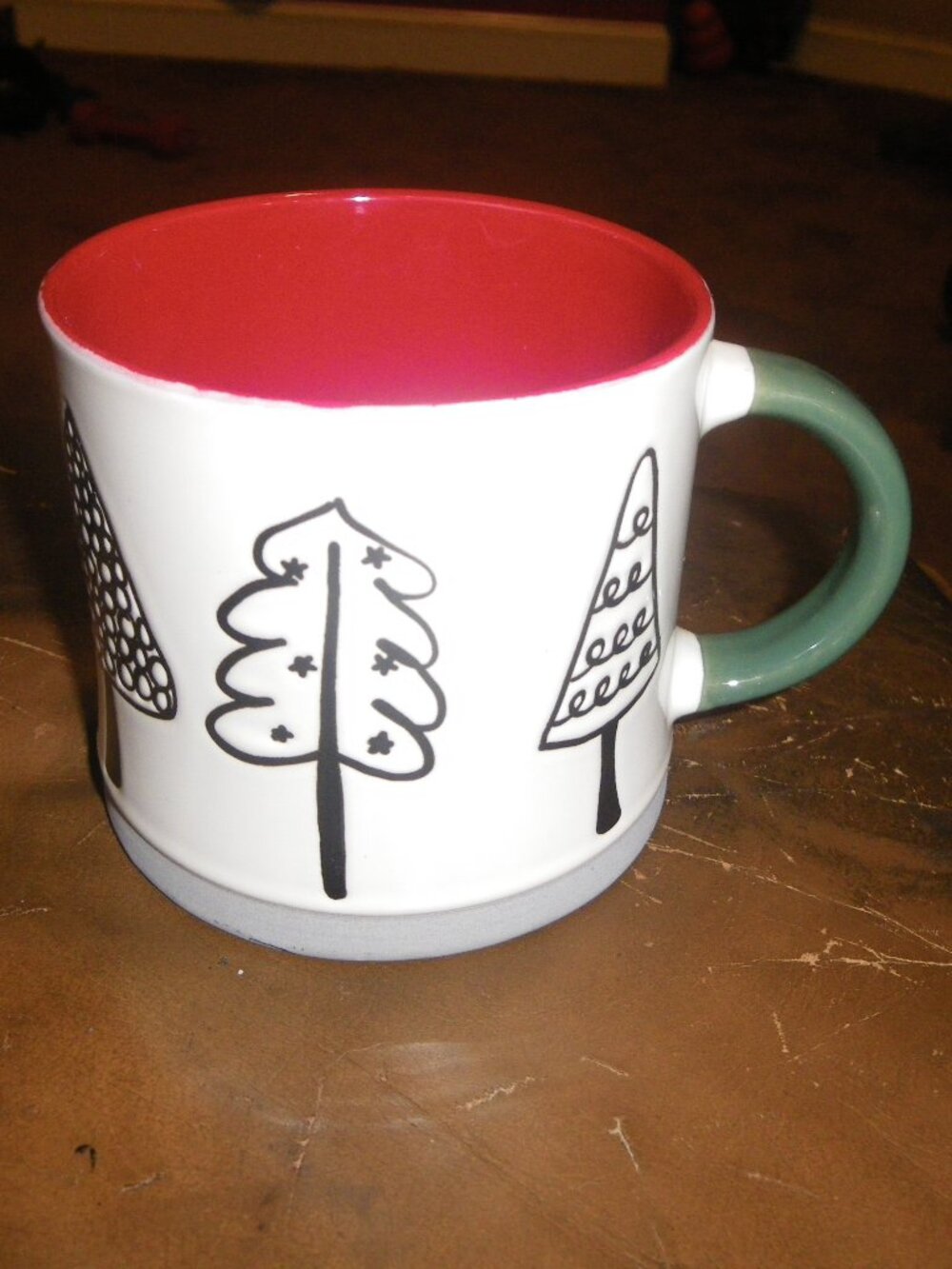 Fun Holiday Christmas Evergreen Trees Yule Tidings Coffee Tea Coco Ceramic Mug